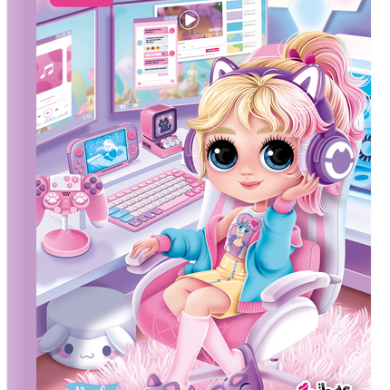 Libreta. Bonequinhas 100 hojas doble línea