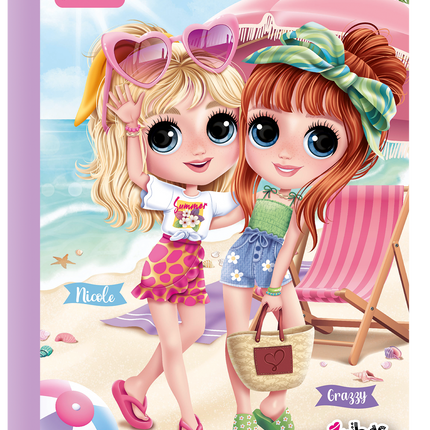 Libreta. Bonequinhas 100 hojas doble línea