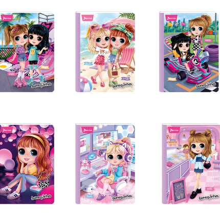 Libreta. Bonequinhas 100 hojas doble línea