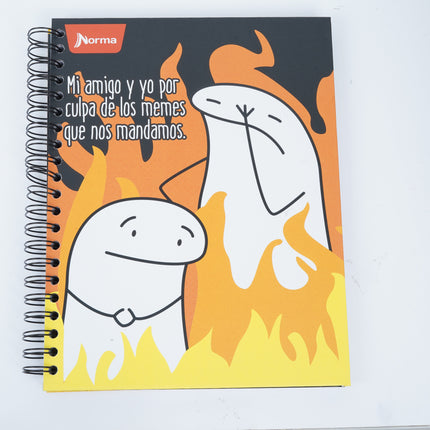 Libreta. Memes <6mater.> argollada grd 150h