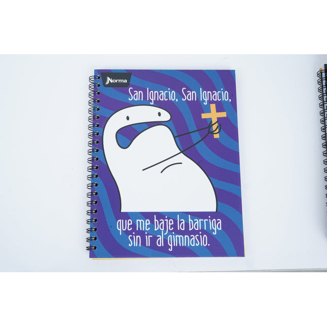 LIBRETA. MEMES ARGOLLADA GRANDE 80 HOJAS