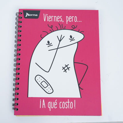 Libreta. Memes arrollada grande 80 hojas