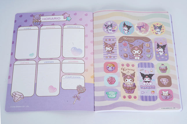 LIBRETA. KUROMI UNA LINEA 100 HOJAS