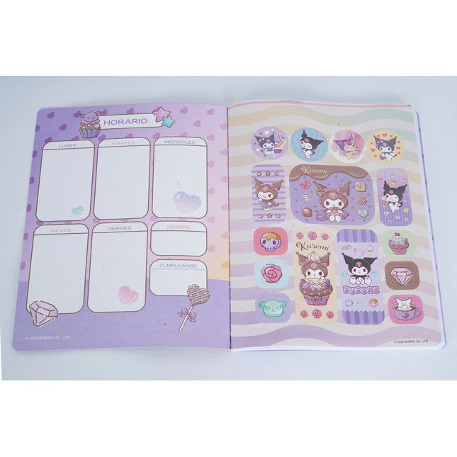 LIBRETA. KUROMI CUADRICULADO 100 HOJAS