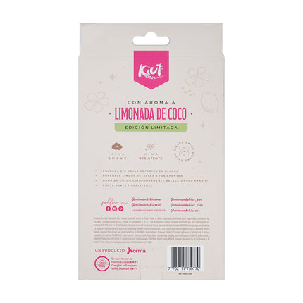COLORES. KIUT AROMA A LIMONADA DE COCO X12