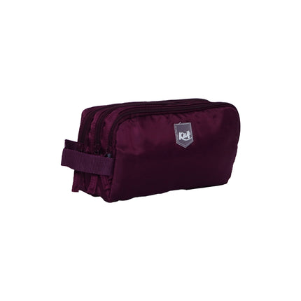 CARTUCHERA. KIUT PURPLE WINE 3 BOLSILLOS