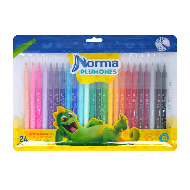 MARCADOR. NORMA LAVABLE PTA/BALA 24CT