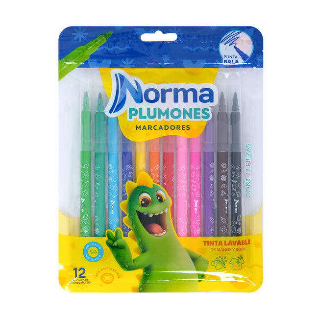 MARCADOR. NORMA LAVABLE PT/BALA X12