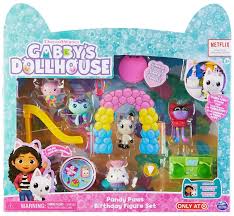 Gabby'S Dollhouse. Set de figuras cumpleaños pandy paws