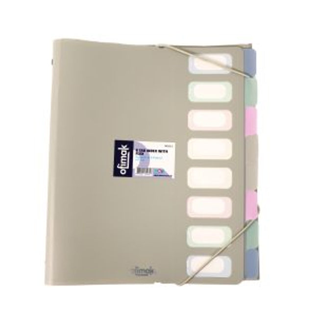 Separador. Plástico de 8 materias c/liga