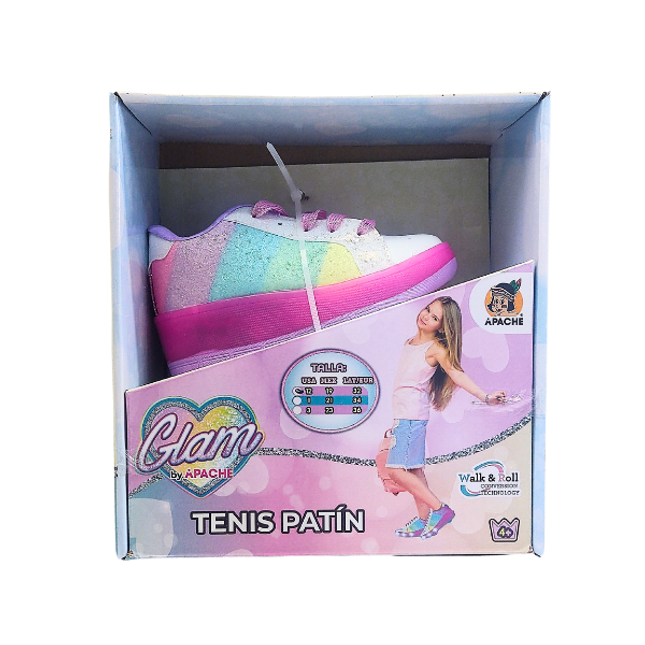 Zapato patín. Glam talla 32 con luz