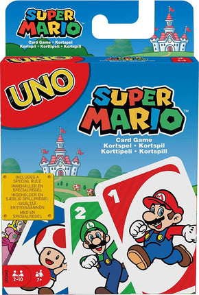 Juego de mesa. Uno cartas uno súper Mario