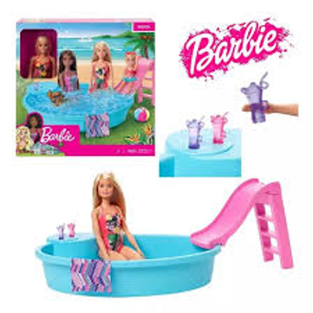 BARBIE. MUÑECA+PISCINA+ACCESORIOS