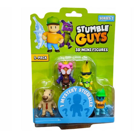 STUMBLE GUYS. SERIES 2 SET 5 MINIFIGURAS