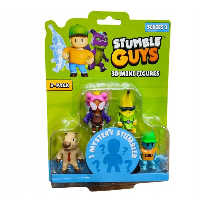 STUMBLE GUYS. SERIES 2 SET 5 MINIFIGURAS