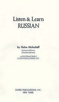 LISTEN & LEARN RUSSIAN (MANUAL)