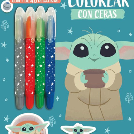 STAR WARS. THE MANDALORIAN. LIBRO PARA COLORE AR CON CERAS