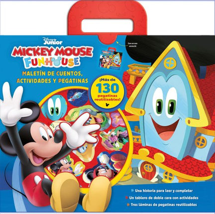 MICKEY MOUSE FUNHOUSE. MALETIN DE CUENTOS, AC TIVIDADES Y PEGATINAS