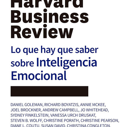 (HBR)LO QUE HAY QUE SABER DE INTELIG.EMOCION.