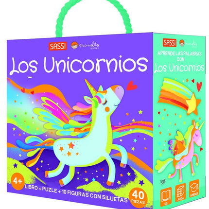 Los unicornios (libro+puzle+10 fig. C/silueta)