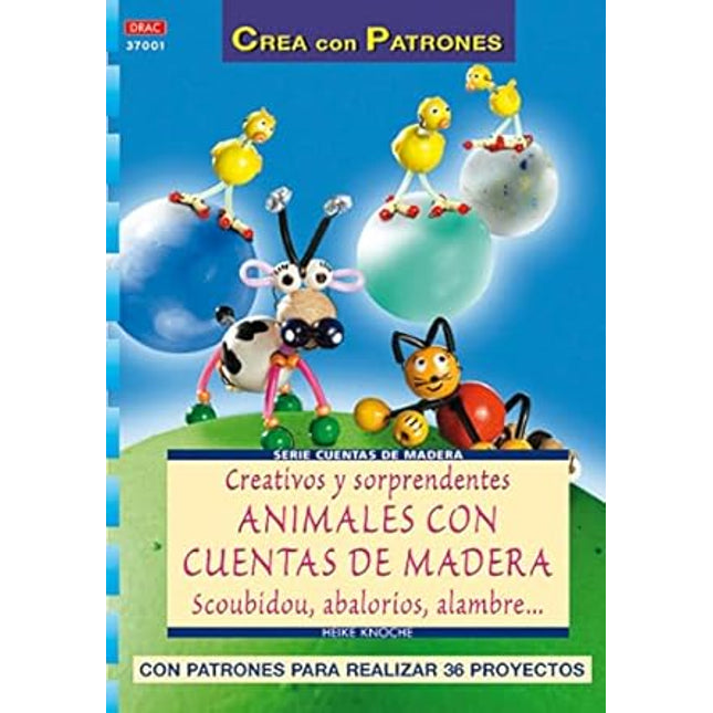 Creativos y sorprendentes animales c/cuentas de madera
