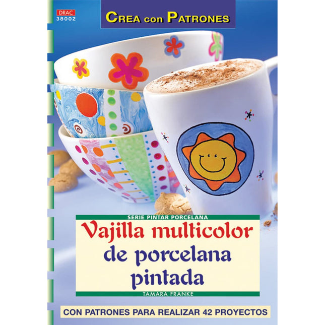 Vajilla multicolor de porcelana pintada