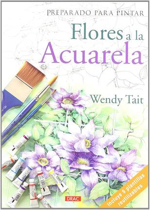 Preparado p/pintar. Flores a la acuarela 13.5