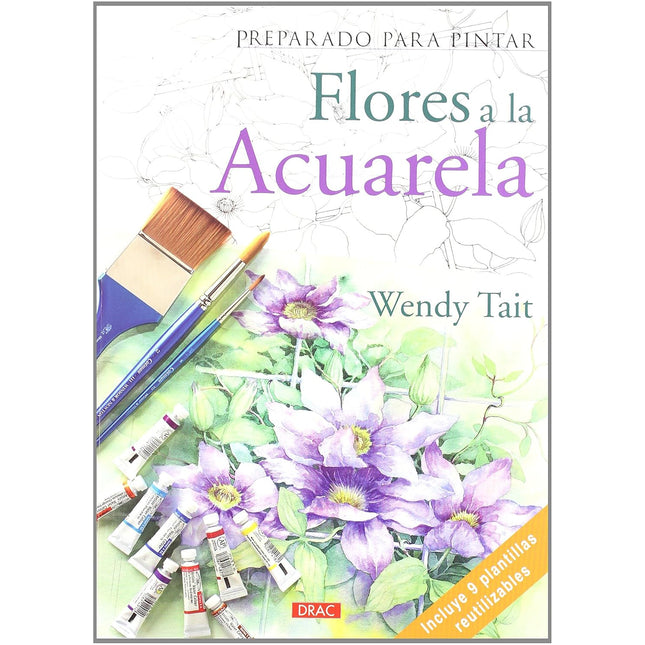 Preparado p/pintar. Flores a la acuarela 13.5