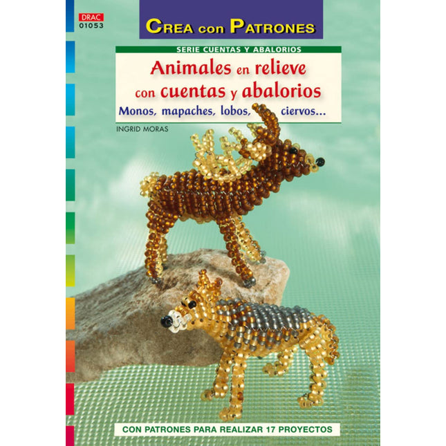 Animales en relieve con cuentas y abalorios