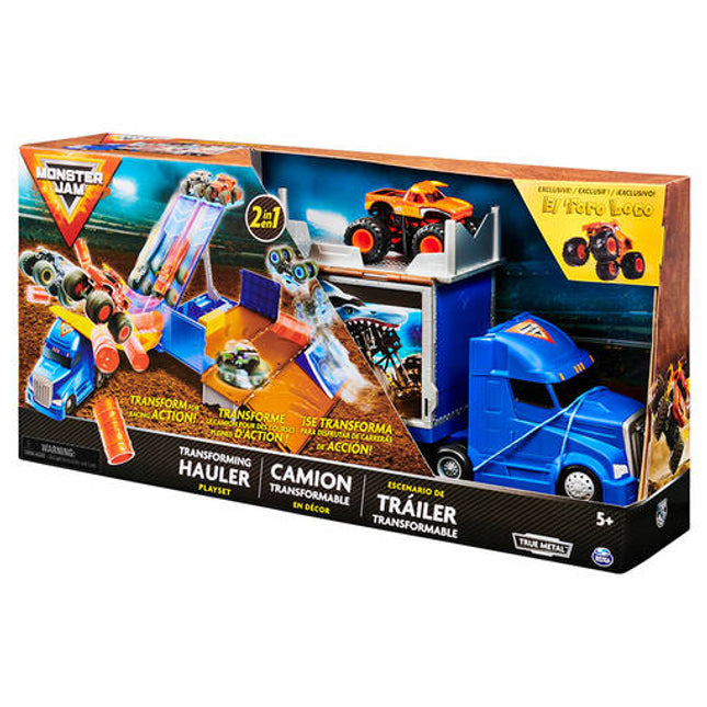 Monster Jam. Set Tráiler Transformable 1:64