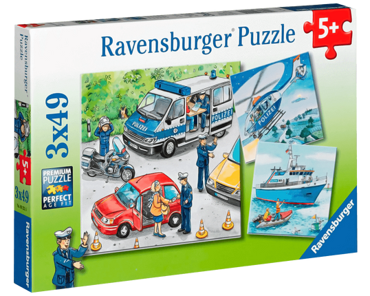 Rompecabezas 3x49pz policía en acción