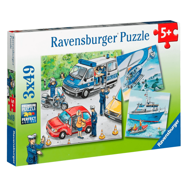 Rompecabezas 3x49pz policía en acción