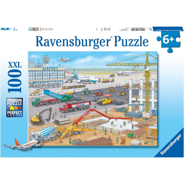 Rompecabezas 100 paz construction at the airport