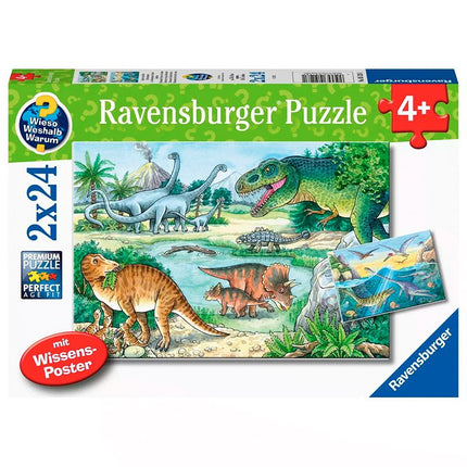 Rompecabeza 2X24Pz Dinosaurios