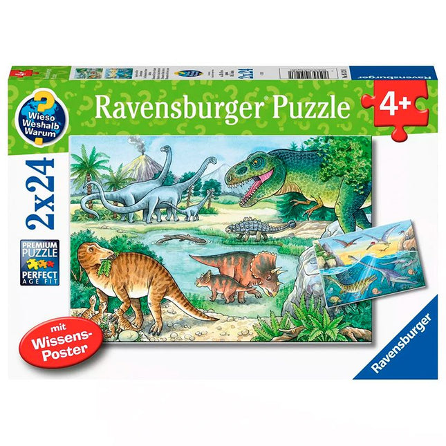 Rompecabeza 2X24Pz Dinosaurios