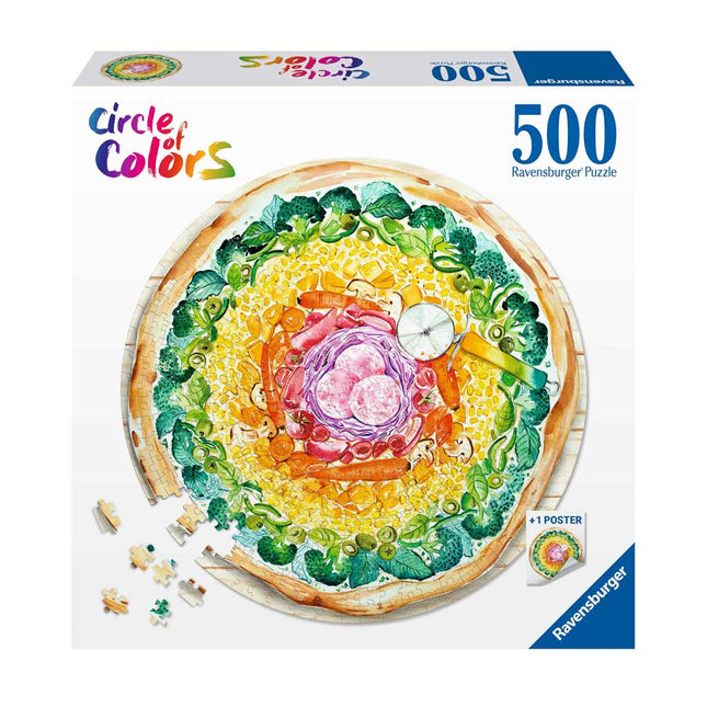 Rompecabezas 500 paz círculo de colores pizza