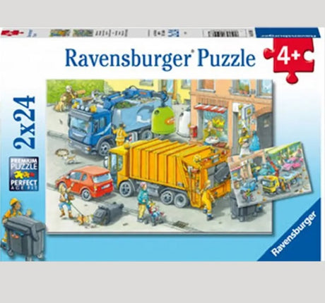 Rompecabeza 2X24Pz Camiones de trabajo